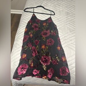 Burnout velvet slip dress